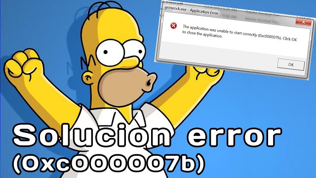 solucion error 0xc00007b