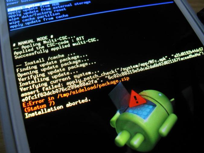 Error Status 7 Android al instalar ROM desde Recovery